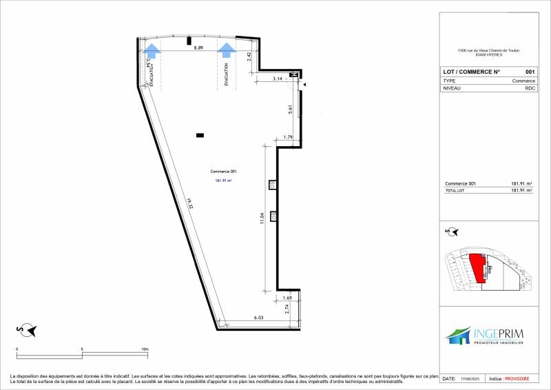 Locaux commerciaux neufs lumineux à louer à Hyères St Gervais - accès direct autoroute