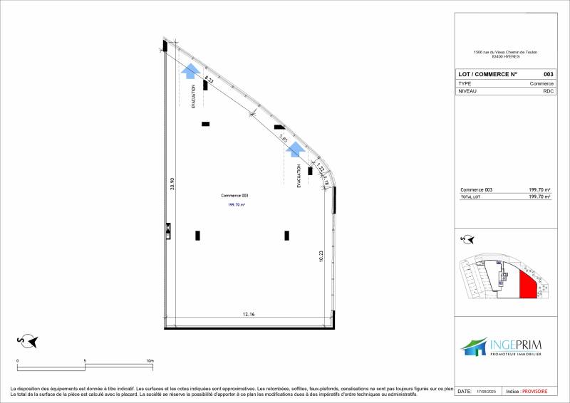 Locaux commerciaux neufs lumineux à louer à Hyères St Gervais - accès direct autoroute