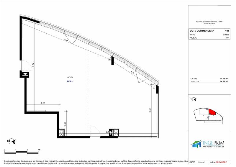 Bureaux neufs lumineux à vendre à Hyères St Gervais avec terrasse accès direct autoroute : idéal professions libérales ou start-up