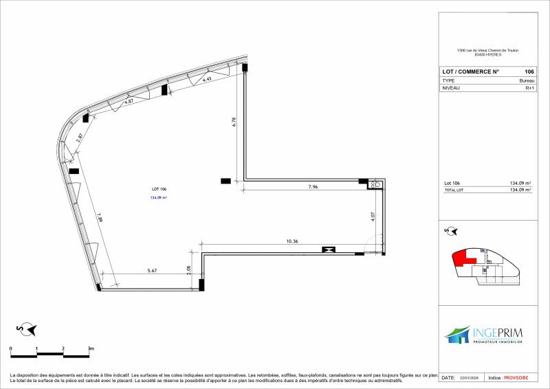 Bureaux neufs lumineux à vendre à Hyères St Gervais accès direct autoroute : idéal professions libérales ou start-up