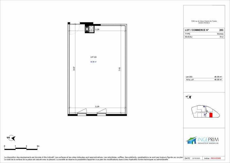 Bureaux neufs lumineux à vendre à Hyères St Gervais avec terrasse accès direct autoroute : idéal professions libérales ou start-up
