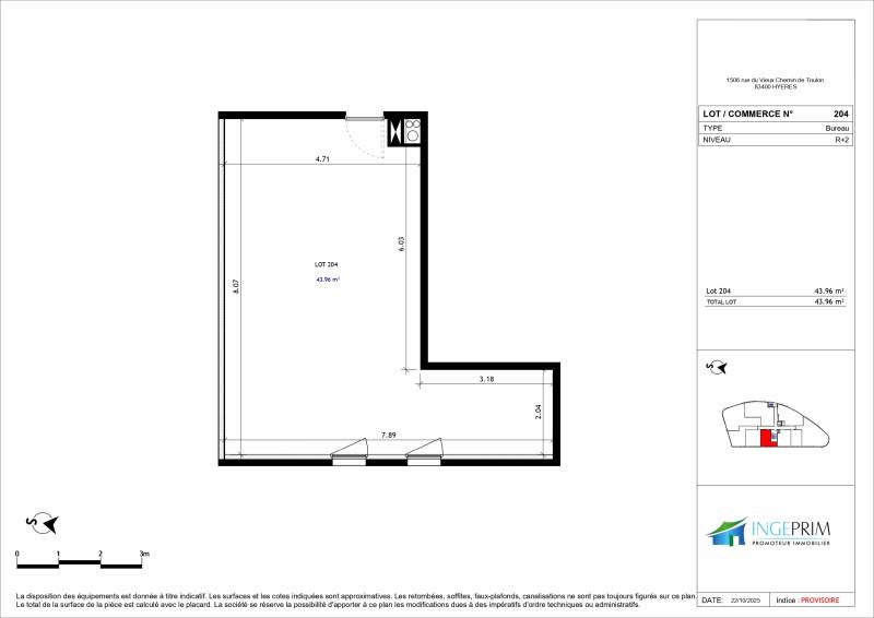 Bureaux neufs lumineux à vendre à Hyères St Gervais accès direct autoroute : idéal professions libérales ou start-up