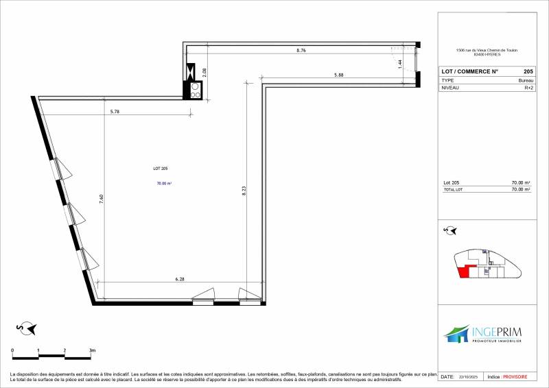 Bureaux neufs lumineux à vendre à Hyères St Gervais avec terrasse accès direct autoroute : idéal professions libérales ou start-up