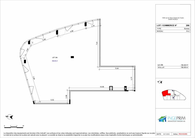 Bureaux neufs lumineux à vendre à Hyères St Gervais accès direct autoroute : idéal professions libérales ou start-up