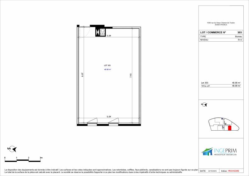 Bureaux neufs lumineux à louer à Hyères St Gervais accès direct autoroute : idéal professions libérales ou start-up