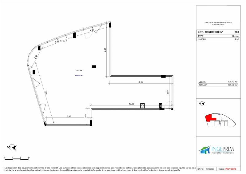 Bureaux neufs lumineux à louer à Hyères St Gervais accès direct autoroute : idéal professions libérales ou start-up