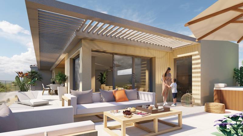 Acheter une villa sur le toit de luxe en dernier étage à Hyères les Palmiers Var 83